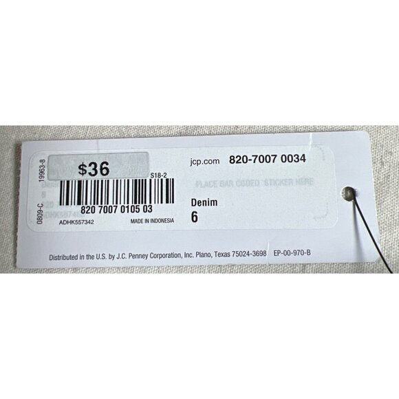 NWT VTG Worthington Womens Size 6 Charcoal Denim Pencil Skirt Side Belt Zippers - Picture 5 of 14